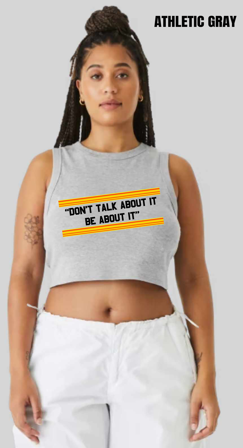 Don&#39;t Talk About It Color Block Muscle Crop - PRE-ORDER
