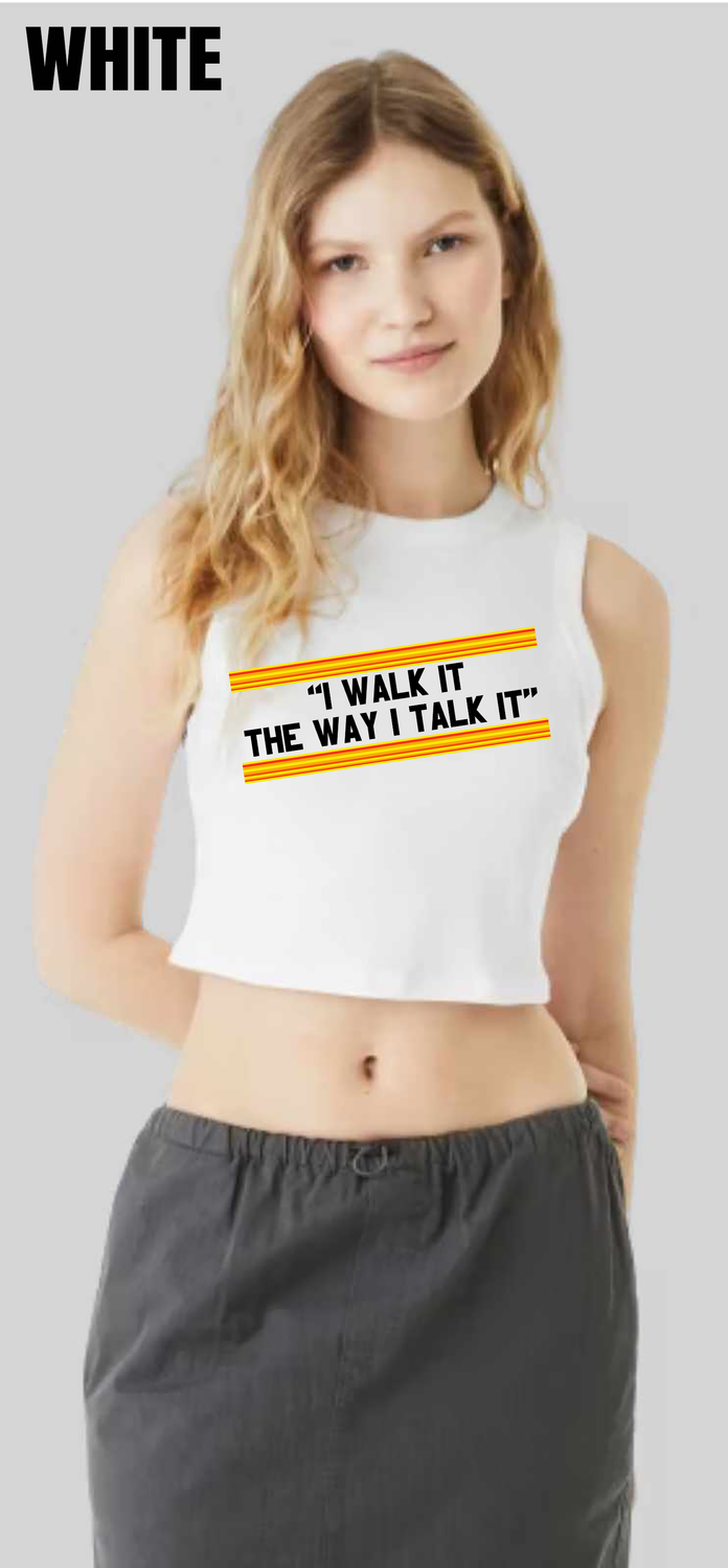 I Walk It Color Block Muscle Crop - PRE-ORDER