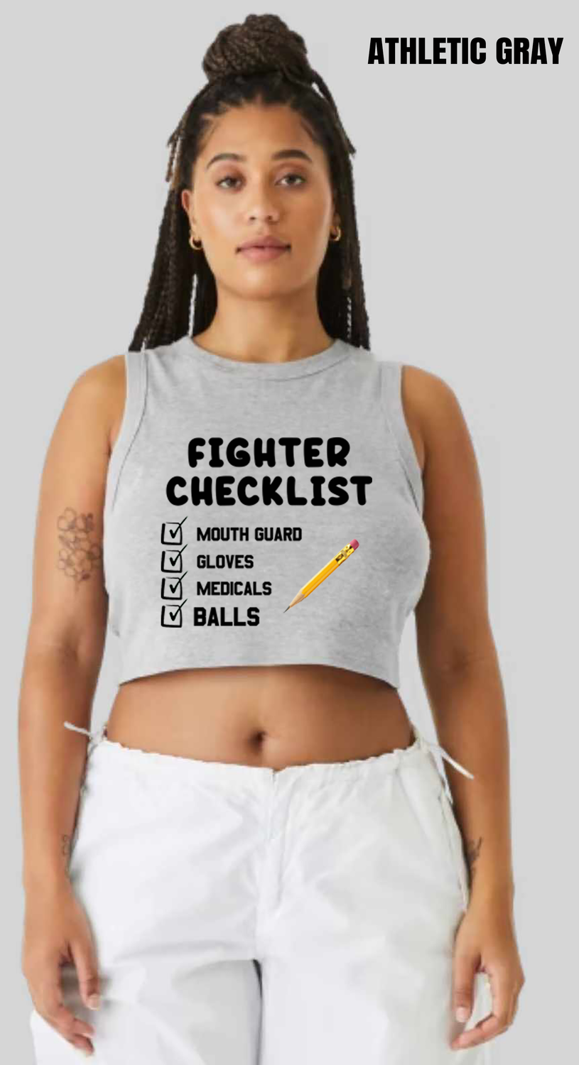 Fighter Checklist Muscle Crop - PRE-ORDER