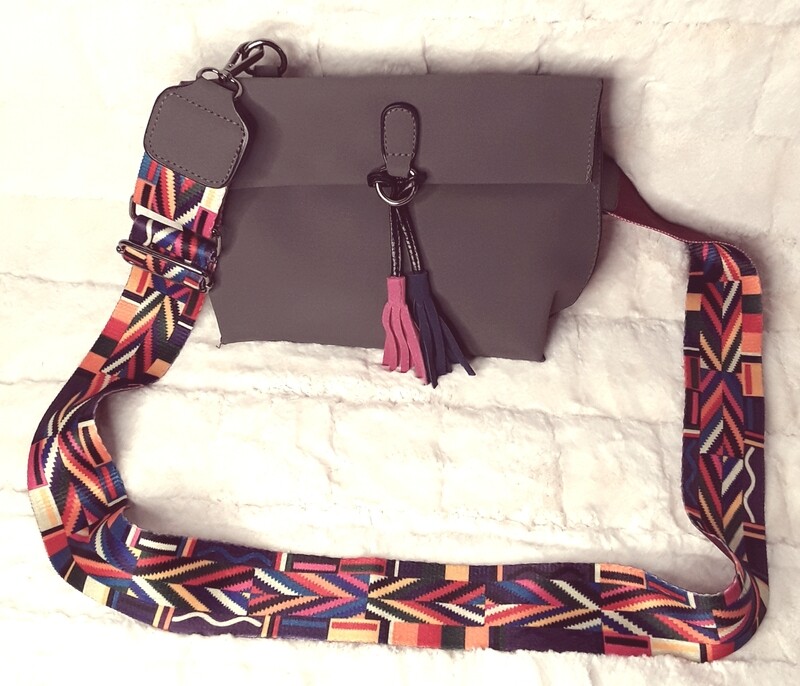Gray Aztec Crossbody 