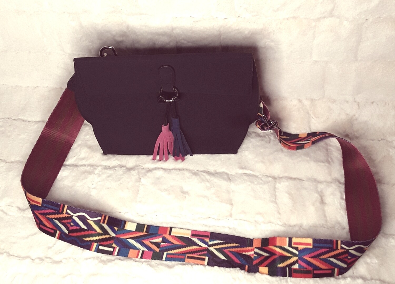 Black Aztec Crossbody 