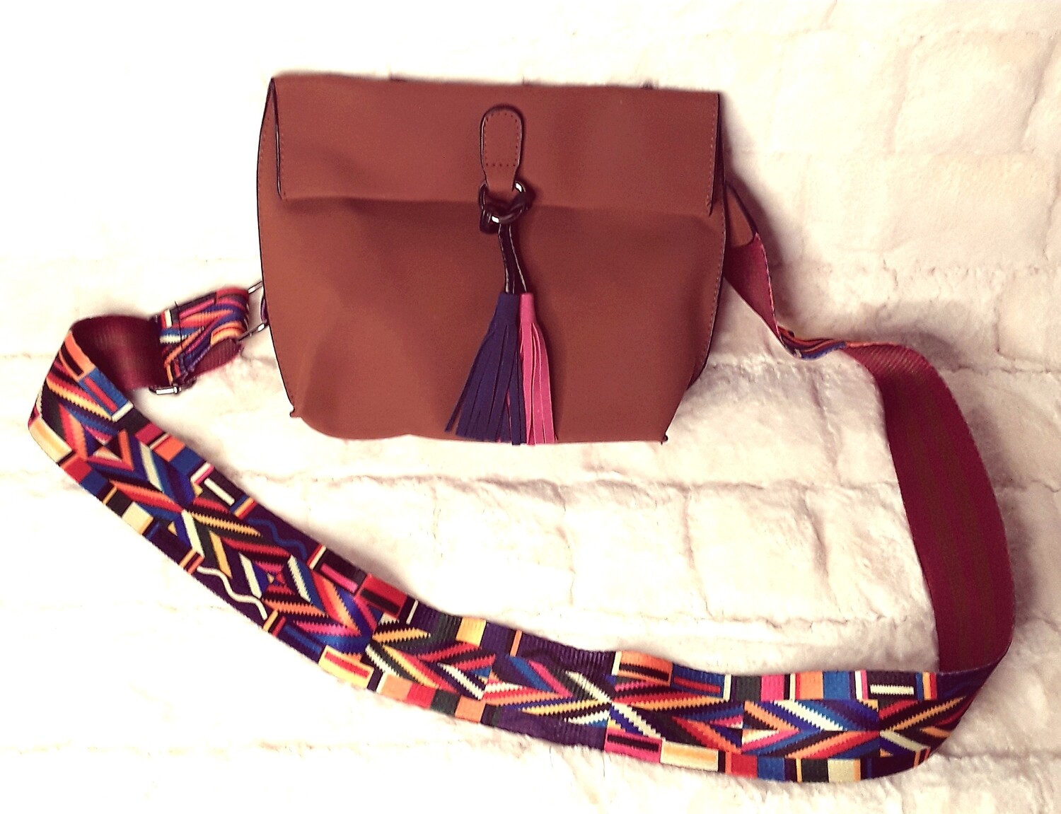 Brown Aztec Crossbody 