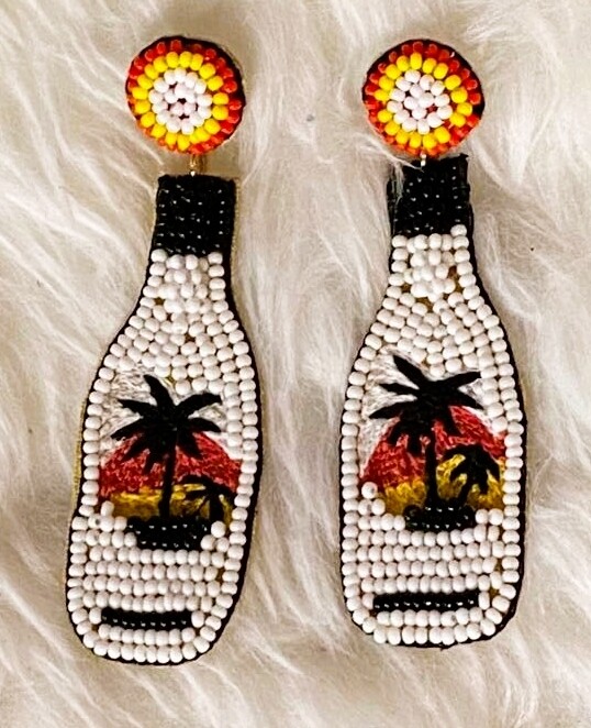 Beaded Bottle Earrings