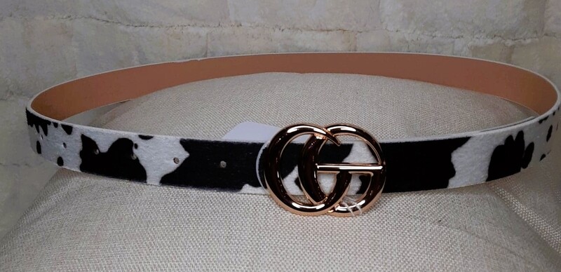 Cow Print Belt