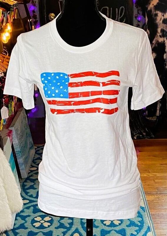 White Vintage Flag T-Shirt