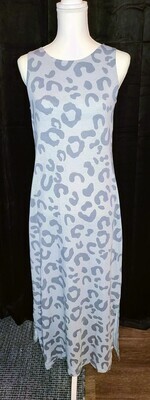Gray Leopard Maxi Dress