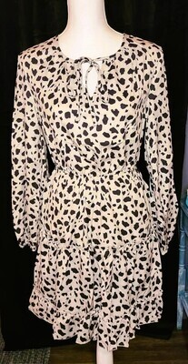 Off White Leopard Dress