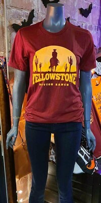 Bella Canvas Burgundy Yellowstone Dutton Ranch T-Shirt