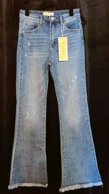 Risen Vintage Fray Hem Bootcut Jeans