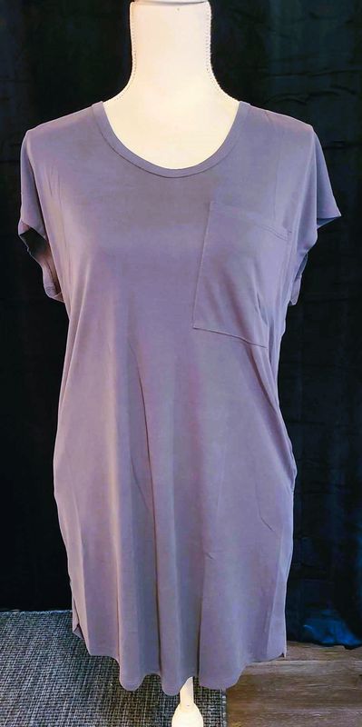 Slate Gray Dress with Pockets