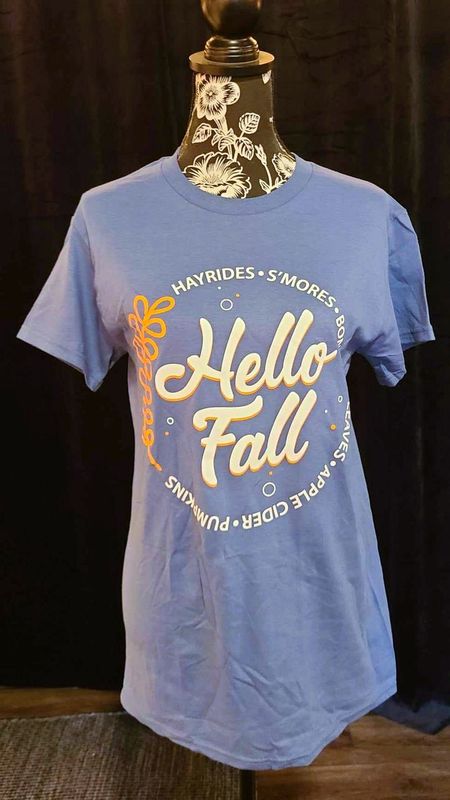 Hello Fall Indigo T-Shirt