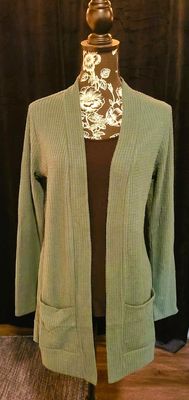 Hunter Green Cardigan with Pockets