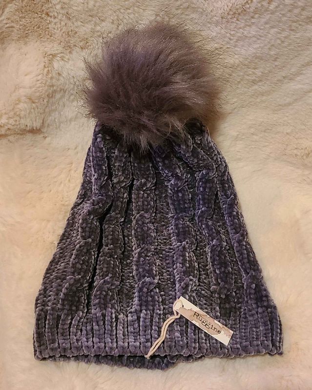 Charcoal Gray Chenille Beanie