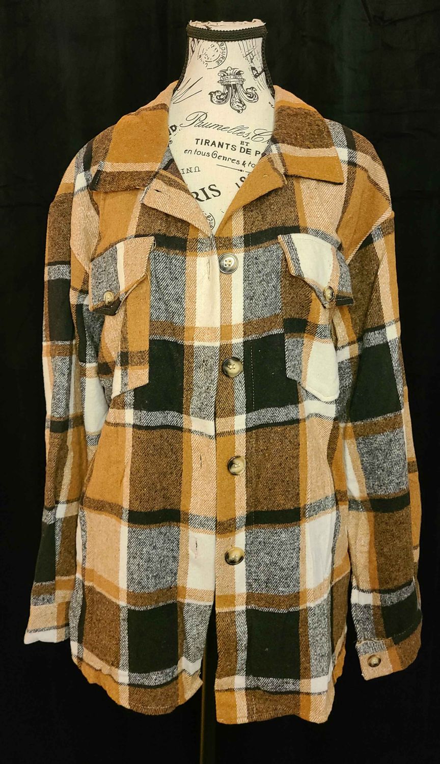 Black and Brown Flannel with Pockets