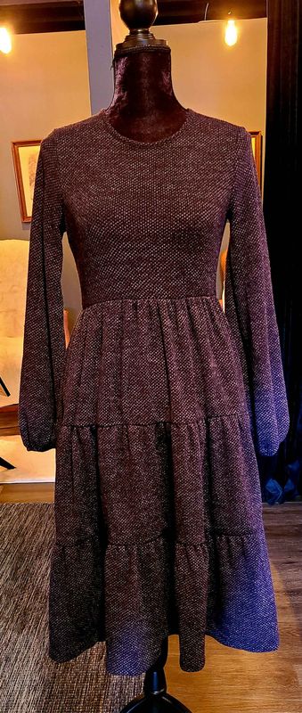 Charcoal Sweater Dress with Pockets