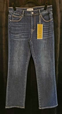 Risen Dark Wash Slim Straight Jeans