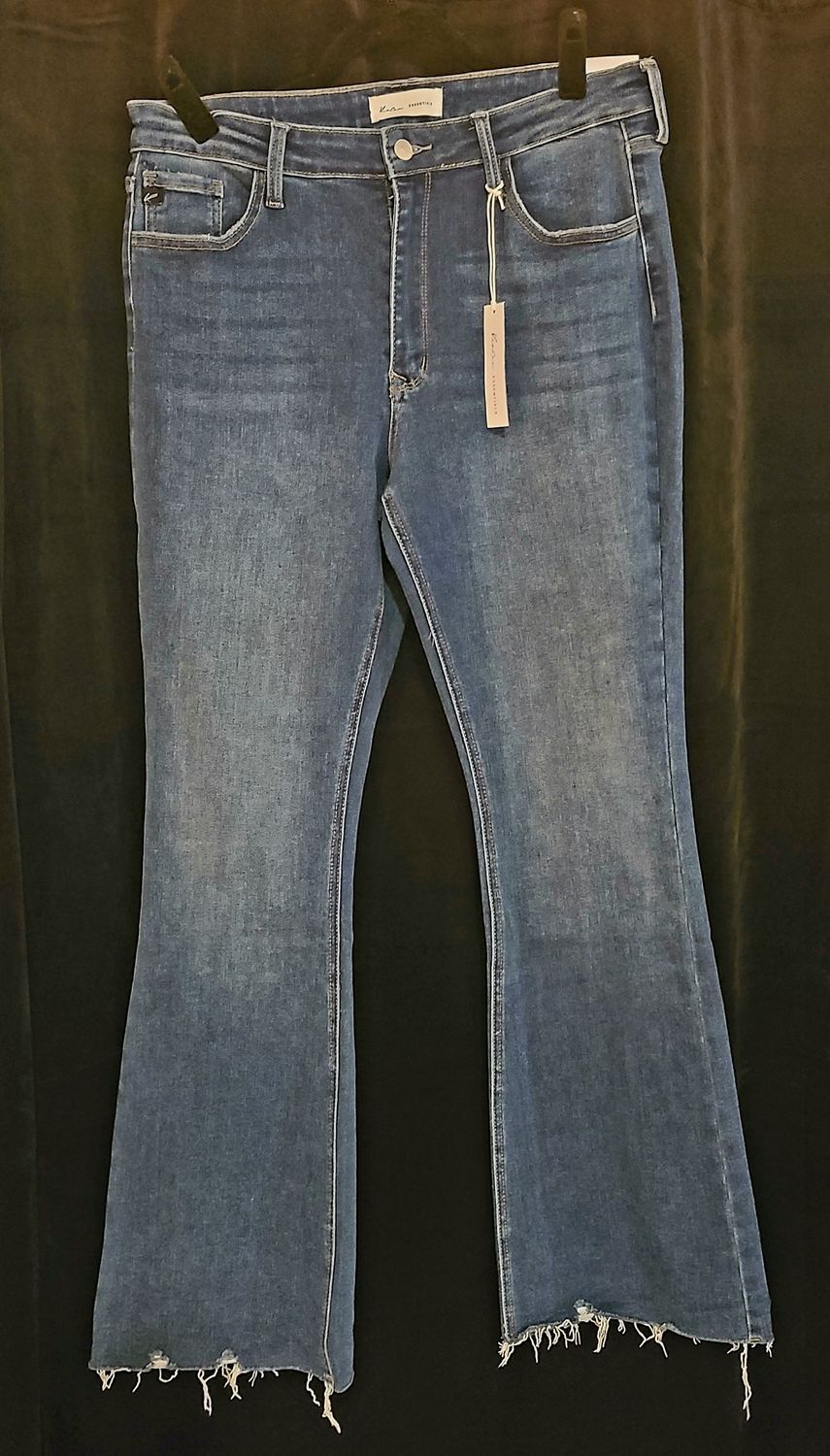 Kan Can Raw Hem Bootcut Jeans