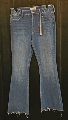 Kan Can Raw Hem Bootcut Jeans