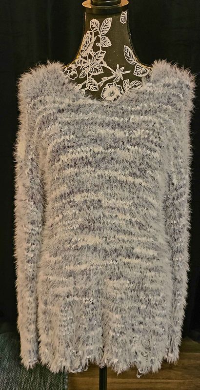 Gray Distressed Sweater