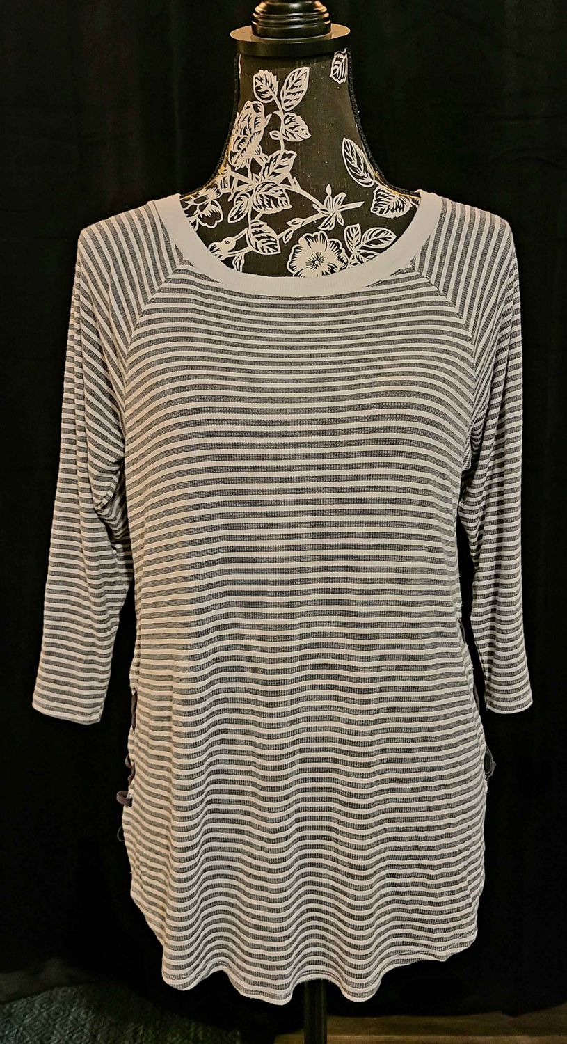 BKE Striped Top with Side Ties