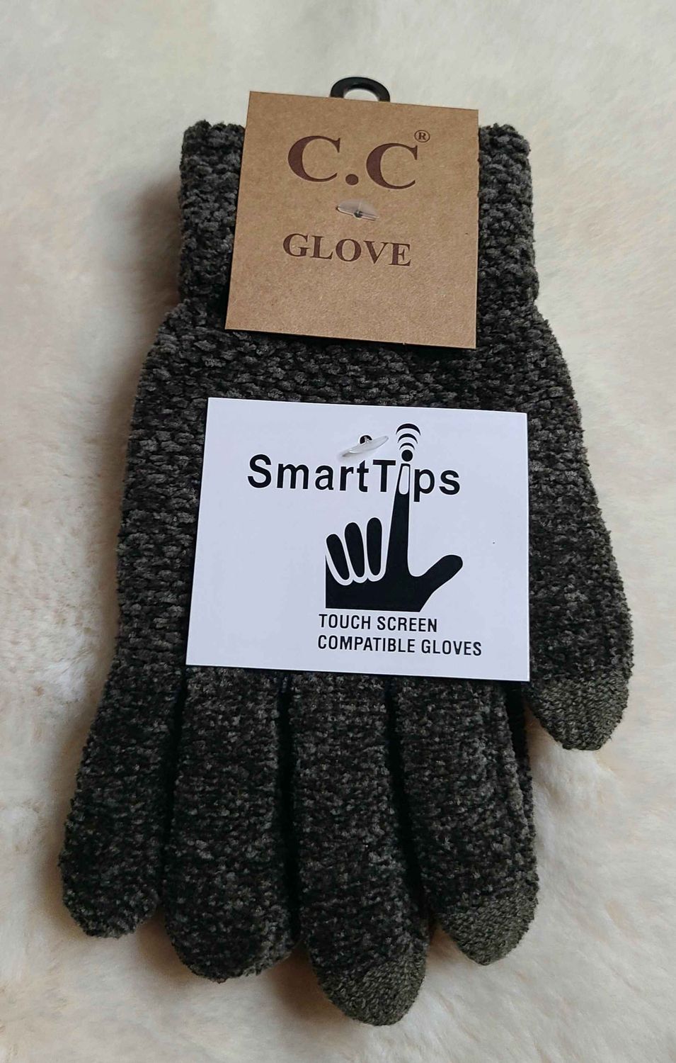 C.C Black Smart Touch Gloves