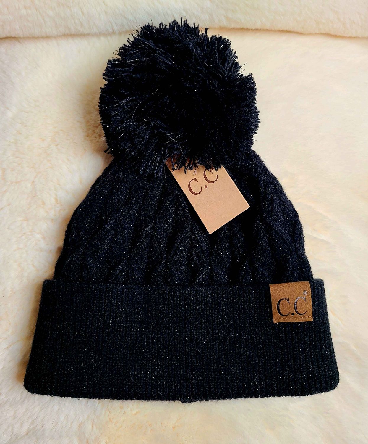 C.C Black Sparkle Beanie
