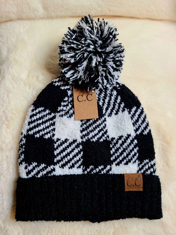 C.C Black and White Beanie