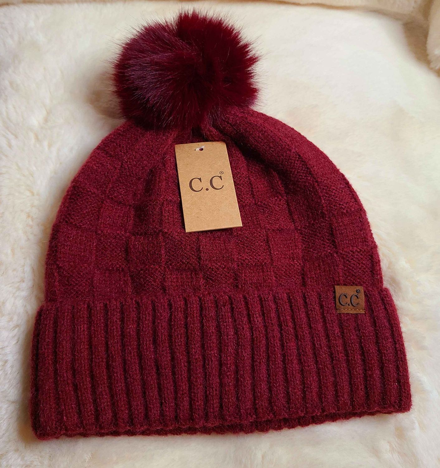 C.C Burgundy Beanie