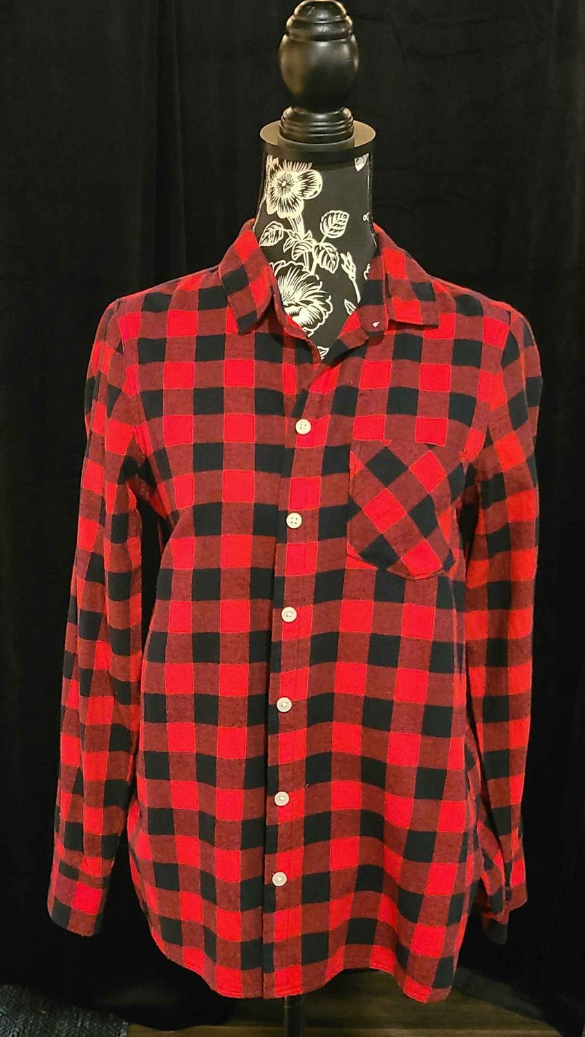 Old Navy Red and Black Flannel