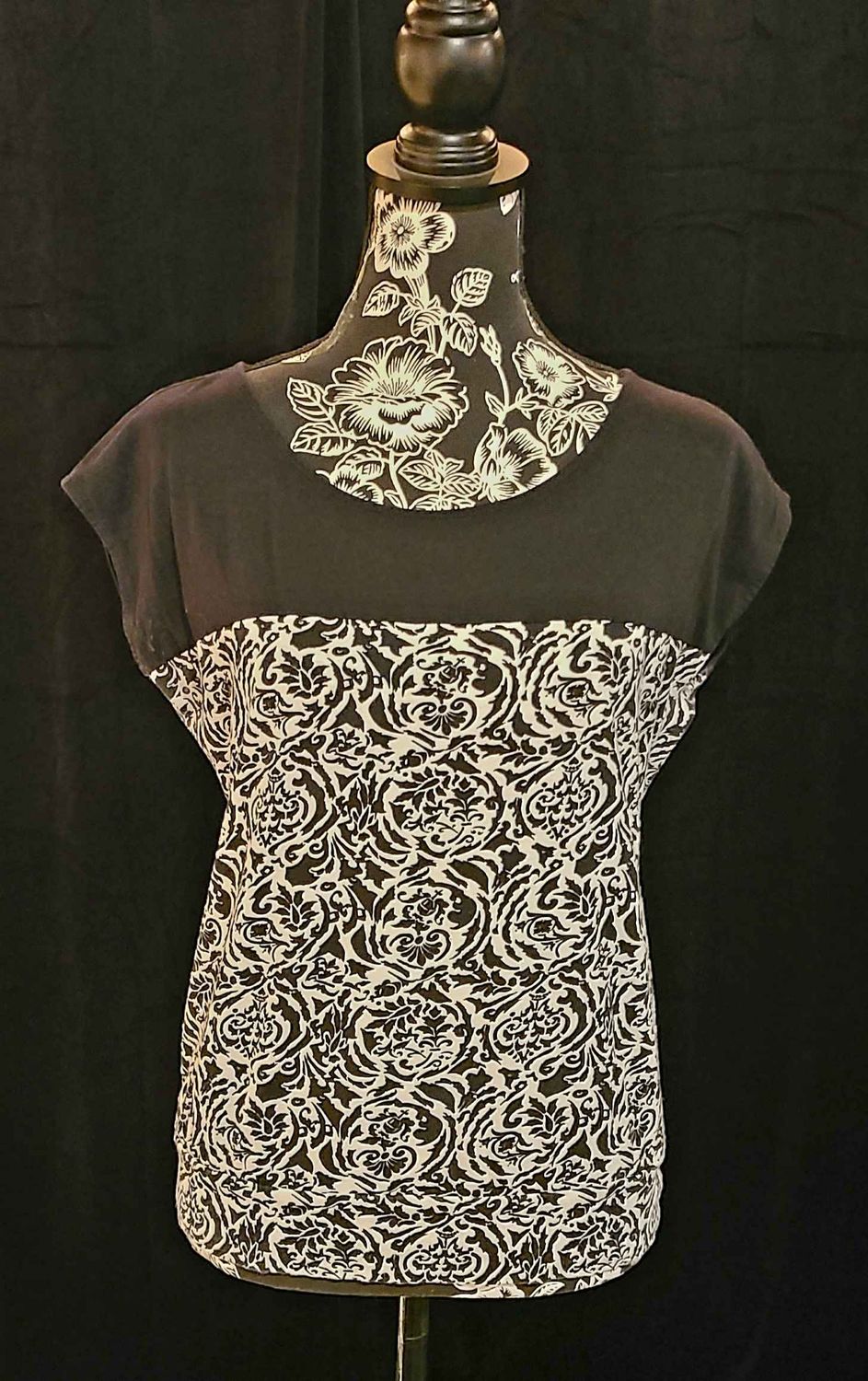 Loft Black and White Top