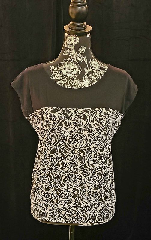 Loft Black and White Top