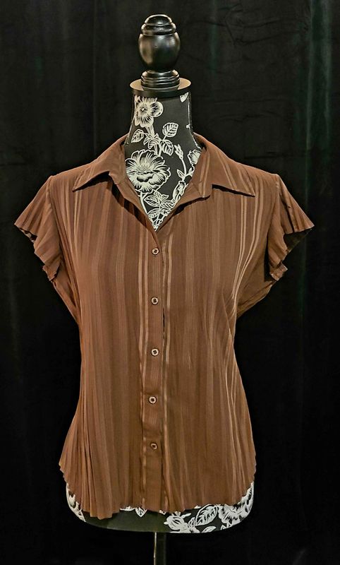 Brown Button Up Top