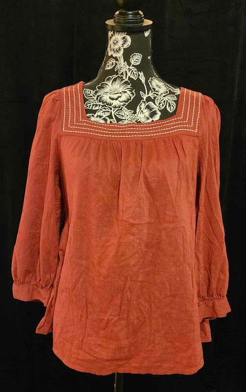 Old Navy Rust Square Neck Top