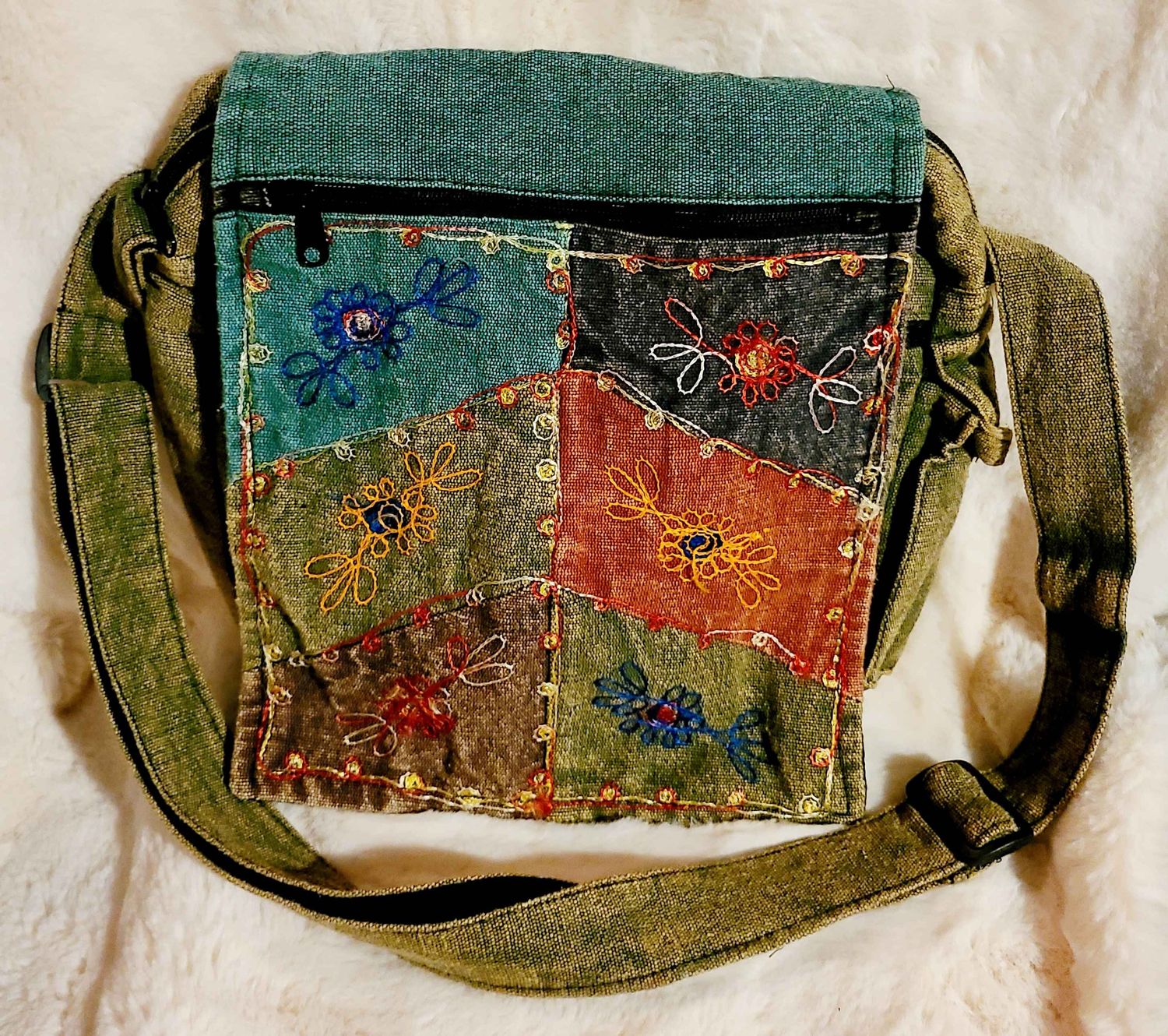 Olive Canvas Hobo Bag