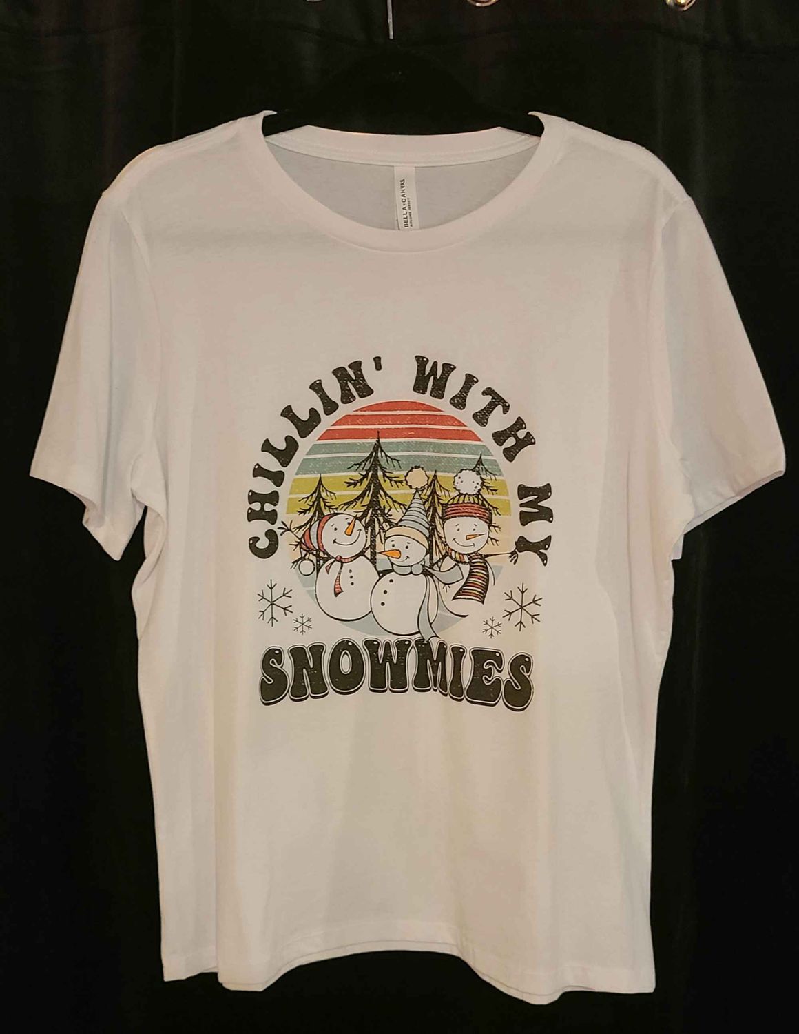 Bella Canvas White Chillin with My Snowmies T Shirt