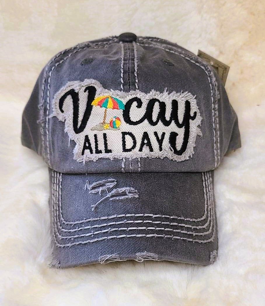 Gray Vacay All Day Ball Cap