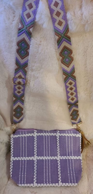 Purple Bag with Aztec Strap