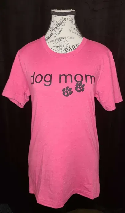 Bella Canvas Raspberry Dog Mom T-Shirt