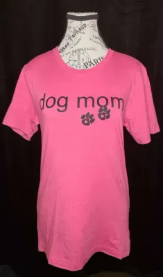 Bella Canvas Raspberry Dog Mom T-Shirt