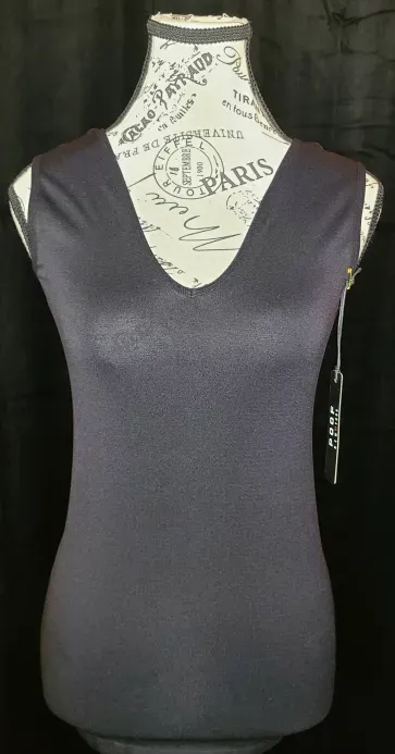 Black Slimming V Neck Tank Top