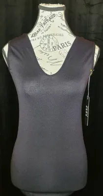 Black Slimming V Neck Tank Top