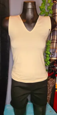 Nude Slimming V Neck Tank Top