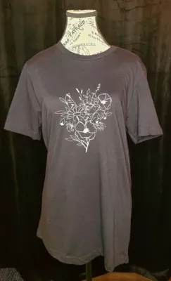 Bella Canvas Black Wildflowers T-Shirt