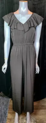 Black Ruffle Jumpsuit