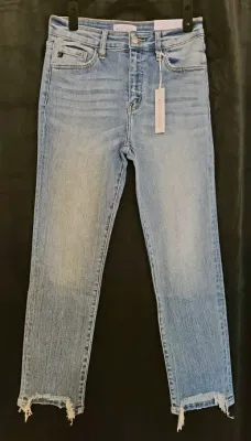 Kan Can Light Wash Slim Straight Jeans