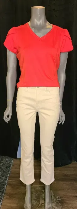 Kan Can White Slim Straight Jeans