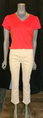 Kan Can White Slim Straight Jeans
