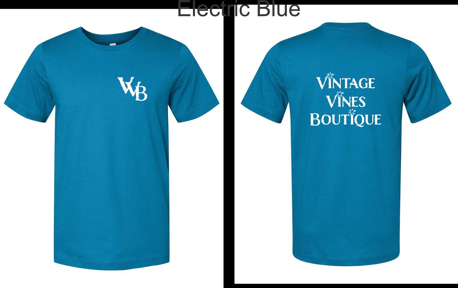 Vintage Vines Boutique Bella Canvas Electric Blue T-Shirt