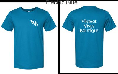 Vintage Vines Boutique Bella Canvas Electric Blue T-Shirt