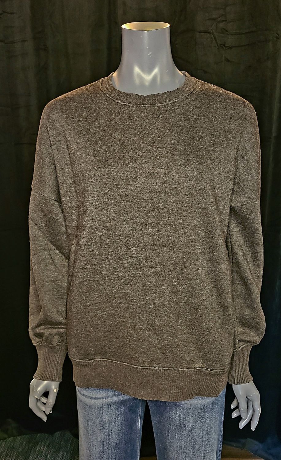 Zenana Black High-Low Sweatshirt with Pockets